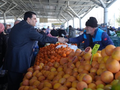 BAŞKAN YILMAZ’DAN PAZAR YERLERİNE ZİYARET